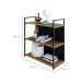 Estante com 1 Prateleira e 2 Nichos Brooklyn Vermont e Preta 80 cm