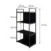 Estante com 2 Prateleiras e 2 Nichos Brooklyn Preta 60 cm