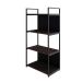 Estante com 2 Prateleiras e 2 Nichos Brooklyn Terracota e Preta 60 cm
