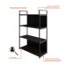 Estante com 2 Prateleiras e 2 Nichos Brooklyn Terracota e Preta 80 cm