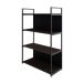 Estante com 2 Prateleiras e 2 Nichos Brooklyn Terracota e Preta 80 cm