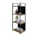 Estante com 2 Prateleiras e 2 Nichos Brooklyn Vermont e Preta 45 cm