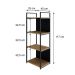 Estante com 2 Prateleiras e 2 Nichos Brooklyn Vermont e Preta 45 cm