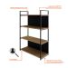 Estante com 2 Prateleiras e 2 Nichos Brooklyn Vermont e Preta 80 cm