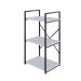 Estante com 3 Prateleiras Brooklyn Branca e Preta 45 cm