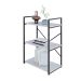 Estante com 3 Prateleiras Brooklyn Branca e Preta 60 cm