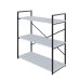 Estante com 3 Prateleiras Brooklyn Branca e Preta 80 cm