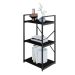 Estante com 3 Prateleiras Brooklyn Preta 45 cm