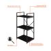 Estante com 3 Prateleiras Brooklyn Preta 45 cm