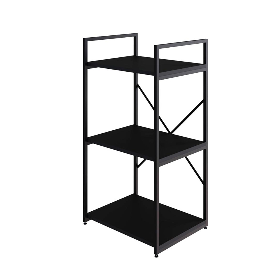 Estante com 3 Prateleiras Brooklyn Preta 45 cm