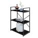 Estante com 3 Prateleiras Brooklyn Preta 60 cm