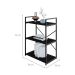 Estante com 3 Prateleiras Brooklyn Preta 60 cm