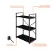 Estante com 3 Prateleiras Brooklyn Preta 60 cm