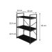 Estante com 3 Prateleiras Brooklyn Preta 60 cm