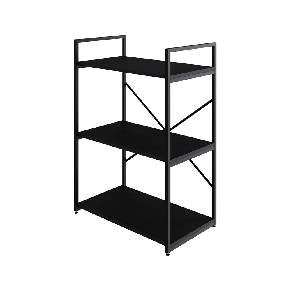 Estante com 3 Prateleiras Brooklyn Preta 60 cm