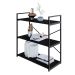 Estante com 3 Prateleiras Brooklyn Preta 80 cm