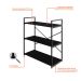 Estante com 3 Prateleiras Brooklyn Preta 80 cm