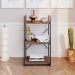 Estante com 3 Prateleiras Brooklyn Terracota e Preta 45 cm