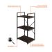Estante com 3 Prateleiras Brooklyn Terracota e Preta 45 cm