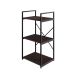 Estante com 3 Prateleiras Brooklyn Terracota e Preta 45 cm