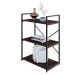 Estante com 3 Prateleiras Brooklyn Terracota e Preta 60 cm