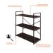 Estante com 3 Prateleiras Brooklyn Terracota e Preta 80 cm