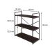 Estante com 3 Prateleiras Brooklyn Terracota e Preta 80 cm