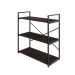 Estante com 3 Prateleiras Brooklyn Terracota e Preta 80 cm