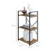 Estante com 3 Prateleiras Brooklyn Vermont e Preta 45 cm