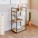 Estante com 3 Prateleiras Brooklyn Vermont e Preta 45 cm