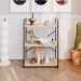 Estante com 3 Prateleiras Brooklyn Vermont e Preta 60 cm