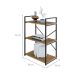 Estante com 3 Prateleiras Brooklyn Vermont e Preta 60 cm