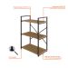 Estante com 3 Prateleiras Brooklyn Vermont e Preta 60 cm