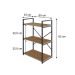Estante com 3 Prateleiras Brooklyn Vermont e Preta 60 cm