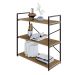 Estante com 3 Prateleiras Brooklyn Vermont e Preta 80 cm