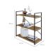 Estante com 3 Prateleiras Brooklyn Vermont e Preta 80 cm