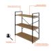 Estante com 3 Prateleiras Brooklyn Vermont e Preta 80 cm