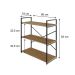 Estante com 3 Prateleiras Brooklyn Vermont e Preta 80 cm
