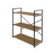 Estante com 3 Prateleiras Brooklyn Vermont e Preta 80 cm