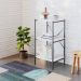 Estante com 3 Prateleiras Tub Branca e Preta 45 cm