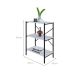 Estante com 3 Prateleiras Tub Branca e Preta 60 cm