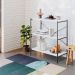 Estante com 3 Prateleiras Tub Branca e Preta 80 cm