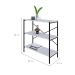 Estante com 3 Prateleiras Tub Branca e Preta 80 cm
