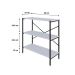 Estante com 3 Prateleiras Tub Branca e Preta 80 cm