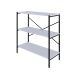 Estante com 3 Prateleiras Tub Branca e Preta 80 cm