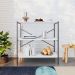 Estante com 3 Prateleiras Tub Branca e Preta 80 cm