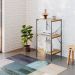 Estante com 3 Prateleiras Tub Mel e Preta 45 cm