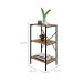 Estante com 3 Prateleiras Tub Mel e Preta 45 cm