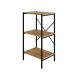 Estante com 3 Prateleiras Tub Mel e Preta 45 cm