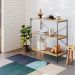 Estante com 3 Prateleiras Tub Mel e Preta 80 cm